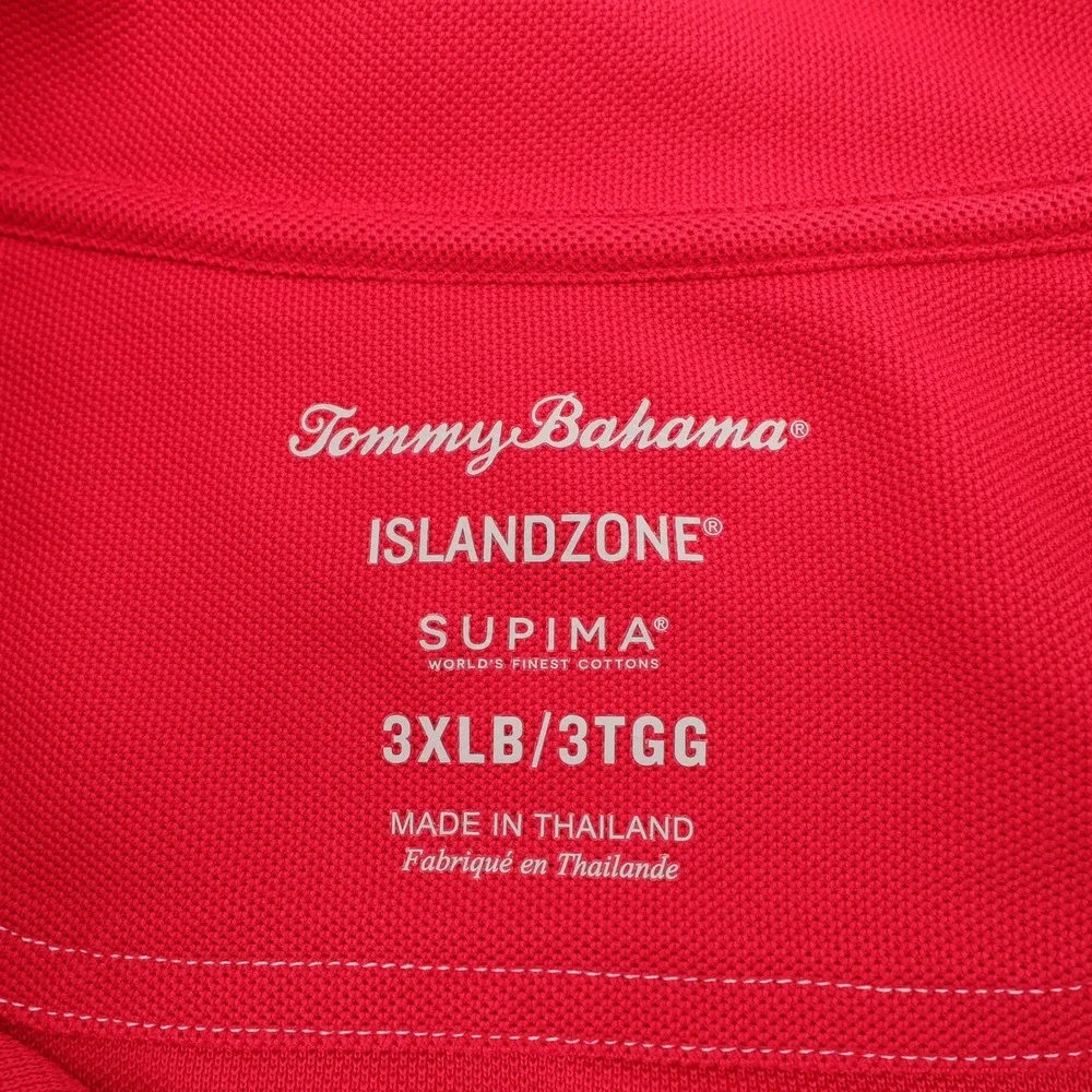 Tommy Bahama IslandZone Quarter Zip Pullover Red Long Sleeve Mens 3XLB Shirt